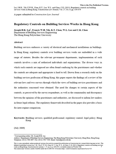 rcbkk 076a|Regulatory Controls on Building Services Works in Hong Kong.